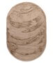Ovaal hoogpolig vloerkleed - Comfy plus - taupe - overzicht, thumbnail