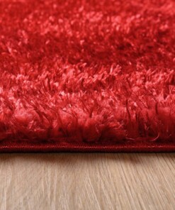 Hoogpolige loper Velours - Posh rood - close up