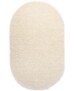 Ovaal hoogpolig vloerkleed shaggy Trend effen - ivoor - overzicht, thumbnail