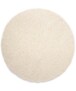 Rond hoogpolig vloerkleed shaggy Trend effen - ivoor - overzicht, thumbnail