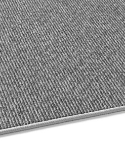 Laagpolig vloerkleed - Fleur grijs - close up zijkant, thumbnail Laagpolig vloerkleed - Fleur grijs - close up zijkant, thumbnail