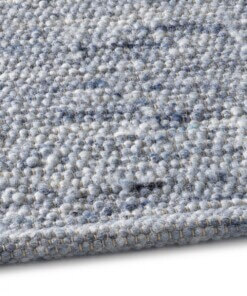 Wollen vloerkleed - Bokn blauw - close up zijkant, thumbnail Wollen vloerkleed - Bokn blauw - close up zijkant, thumbnail