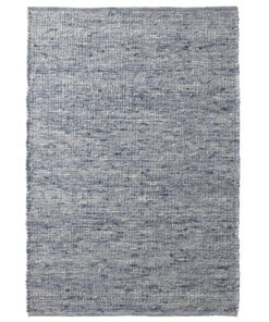 Wollen vloerkleed - Bokn blauw - overzicht boven