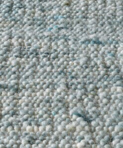 Wollen vloerkleed - Bokn Lichtblauw - close up materiaal, thumbnail Wollen vloerkleed - Bokn Lichtblauw - close up materiaal, thumbnail