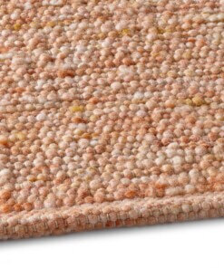 Wollen vloerkleed - Bokn Terracotta - close up zijkant, thumbnail