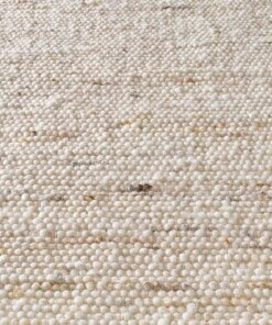 Wollen vloerkleed - Bokn crème/beige - close up materiaal, thumbnail