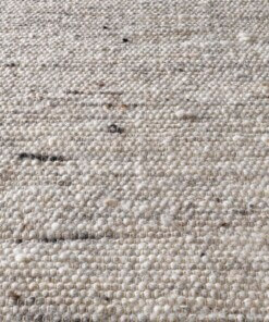 Wollen vloerkleed - Bokn lichtgrijs - close up materiaal, thumbnail