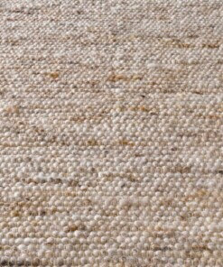 Wollen vloerkleed - Bokn beige - close up materiaal, thumbnail