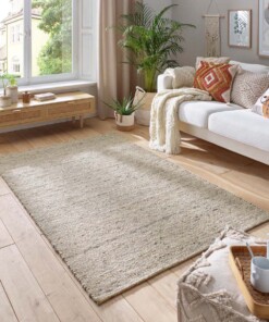 Wollen vloerkleed - Lundr beige - sfeer