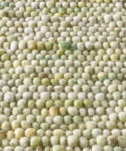 Wollen vloerkleed - Lundr groen - close up materiaal, thumbnail