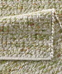 Wollen vloerkleed - Ursule groen - close up vouw, thumbnail Wollen vloerkleed - Ursule groen - close up vouw, thumbnail