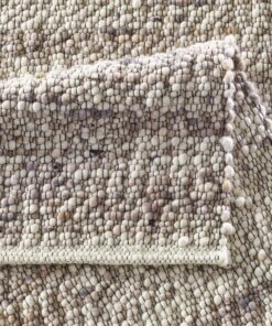 Wollen vloerkleed - Ursule bruin/grijs - close up vouw, thumbnail Wollen vloerkleed - Ursule bruin/grijs - close up vouw, thumbnail