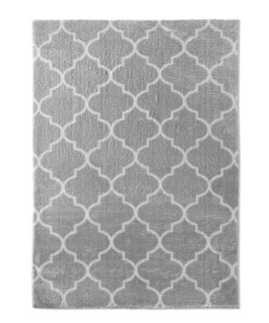 Wasbaar vloerkleed - Trellis lichtgrijs/wit - overzicht boven, thumbnail