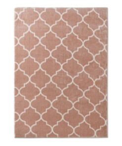 Wasbaar vloerkleed - Trellis roze/wit - overzicht boven