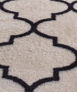 Wasbaar vloerkleed - Trellis wit/zwart - close up materiaal, thumbnail Wasbaar vloerkleed - Trellis wit/zwart - close up materiaal, thumbnail