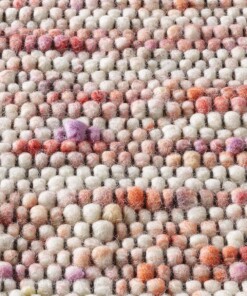 Wollen vloerkleed - Thora rood/roze - close up materiaal, thumbnail Wollen vloerkleed - Thora rood/roze - close up materiaal, thumbnail