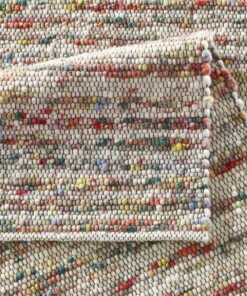 Wollen vloerkleed - Thora multi - close up vouw, thumbnail Wollen vloerkleed - Thora multi - close up vouw, thumbnail