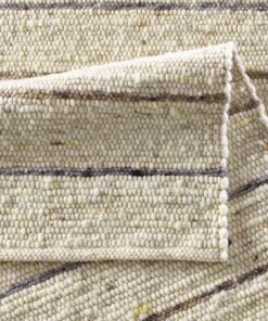 Wollen vloerkleed strepen - Jarl bruin/grijs - close up vouw, thumbnail Wollen vloerkleed strepen - Jarl bruin/grijs - close up vouw, thumbnail