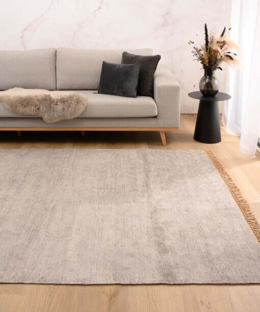 Viscose vloerkleed - Gem grijs - sfeer