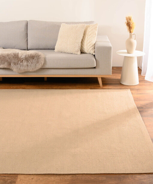 Katoen vloerkleed - Svelvik beige - sfeer
