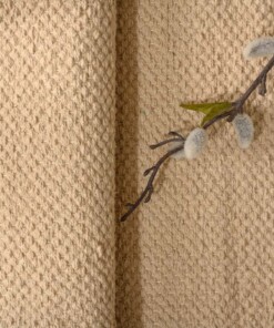 Katoen vloerkleed - Svelvik beige - close up, thumbnail