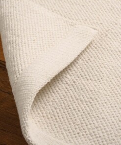 Katoen vloerkleed - Svelvik wit - close up, thumbnail