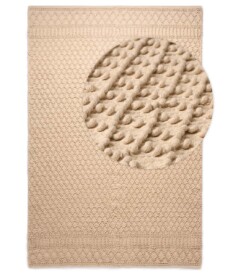 Katoen vloerkleed geometrisch - Nordland ivoor - overzicht, thumbnail