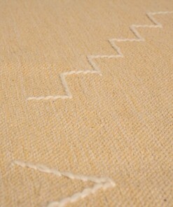 Bohemian vloerkleed - Cueva geel/beige - close up materiaal, thumbnail Bohemian vloerkleed - Cueva geel/beige - close up materiaal, thumbnail