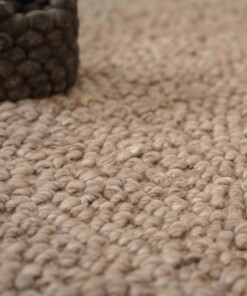 Wollen vloerkleed - Agder beige - close up materiaal