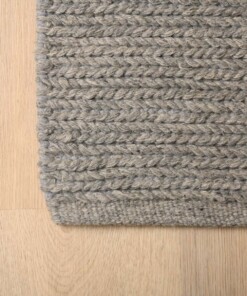 Wollen vloerkleed - Narvik grijs - close up hoek, thumbnail Wollen vloerkleed - Narvik grijs - close up hoek, thumbnail