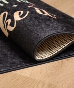 Keukenloper wasbaar - Bake it - zwart - close up vouw, thumbnail Keukenloper wasbaar - Bake it - zwart - close up vouw, thumbnail