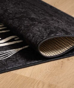 Keukenloper wasbaar - Secret ingredient - zwart - close up vouw, thumbnail Keukenloper wasbaar - Secret ingredient - zwart - close up vouw, thumbnail