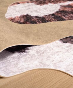 Koeienhuid vloerkleed - Happy Cow Fur bruin/wit - close up vouw, thumbnail