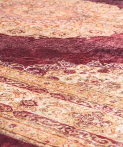 Klassiek vloerkleed wasbaar - Moderna rood - close up materiaal, thumbnail Klassiek vloerkleed wasbaar - Moderna rood - close up materiaal, thumbnail