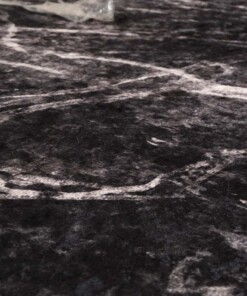Marmer vloerkleed wasbaar - Moderna zwart - close up materiaal, thumbnail Marmer vloerkleed wasbaar - Moderna zwart - close up materiaal, thumbnail