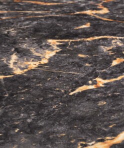 Marmer vloerkleed wasbaar - Moderna zwart/goud - close up materiaal, thumbnail Marmer vloerkleed wasbaar - Moderna zwart/goud - close up materiaal, thumbnail
