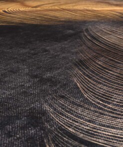 Modern vloerkleed wasbaar - Moderna zwart/goud - close up materiaal, thumbnail