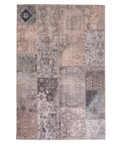 Patchwork vloerkleed - Fade Dreamer beige - overzicht boven