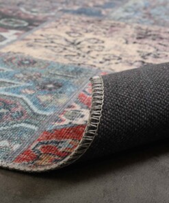 Patchwork vloerkleed - Fade Dreamer multi - close up vouw, thumbnail