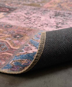 Patchwork vloerkleed - Fade Dreamer paars - close up vouw, thumbnail Patchwork vloerkleed - Fade Dreamer paars - close up vouw, thumbnail