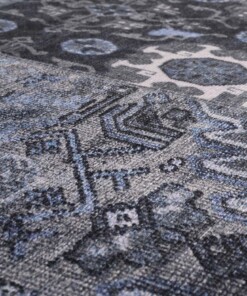 Patchwork vloerkleed - Fade Dreamer zwart/multi - close up materiaal, thumbnail Patchwork vloerkleed - Fade Dreamer zwart/multi - close up materiaal, thumbnail