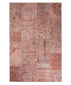 Patchwork vloerkleed - Fade Heritage beige/terracotta - overzicht boven