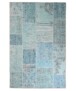 Patchwork vloerkleed - Fade Heritage turquoise - overzicht boven, thumbnail