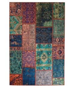 Patchwork vloerkleed - Fade No.1 multi - overzicht boven