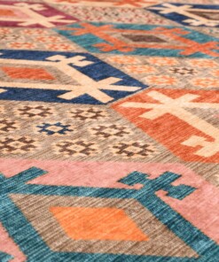 Retro vloerkleed wasbaar - Moderna multi - close up materiaal, thumbnail Retro vloerkleed wasbaar - Moderna multi - close up materiaal, thumbnail