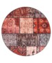 Rond patchwork vloerkleed - Fade No.1 rood/multi - overzicht boven, thumbnail
