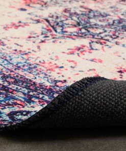 Rond vintage vloerkleed - Fade No.2 multi - close up vouw, thumbnail Rond vintage vloerkleed - Fade No.2 multi - close up vouw, thumbnail