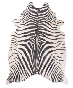 Zebra vloerkleed - Happy Zebra zwart/wit - overzicht boven