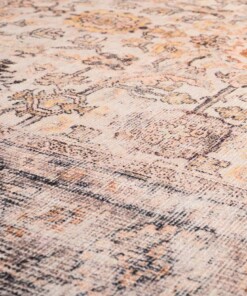 Vintage vloerkleed - Fade Charm beige - close up materiaal, thumbnail