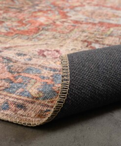 Vintage vloerkleed - Fade Essence beige - close up vouw, thumbnail